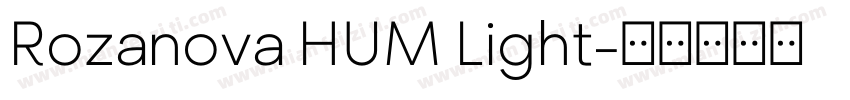 Rozanova HUM Light字体转换